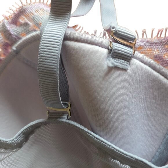 NWOT VICTORIA SECRET ( 32C ) Lilac Floral Lace Bustier Corset Top - Picture 6 of 8